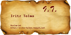 Iritz Telma névjegykártya